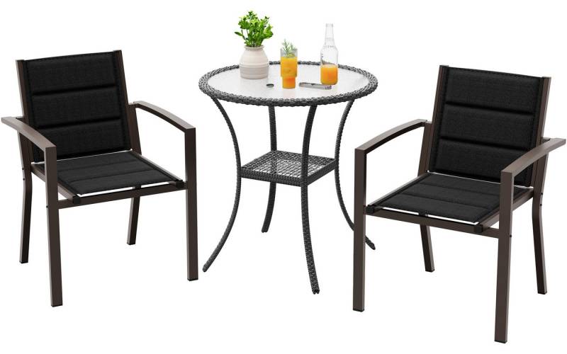 HOMALL Gartenstuhl Balkonstühle (2er Set) Stapelbare Aluminiumstühle, Tragfähigkeit 160KG (Gewicht ca. 3,5 kg, erhältlich in drei Farben, geeignet für Camping, Pool, Grillszenarien (ohne Tisch) von HOMALL