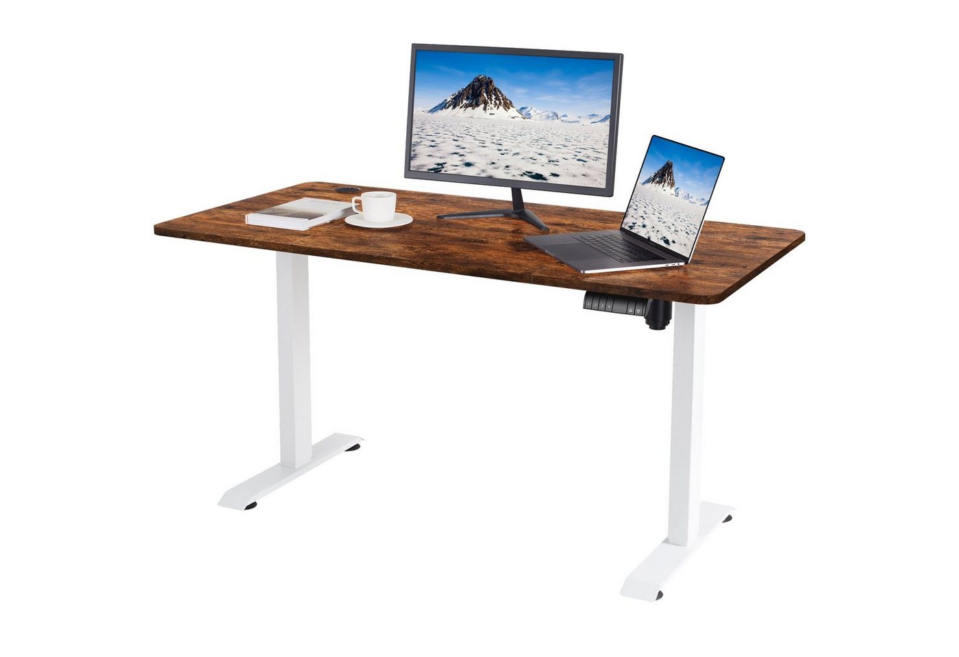 HOMALL Schreibtisch Elektrisch höhenverstellbarer Schreibtisch mit Tischplatte von HOMALL