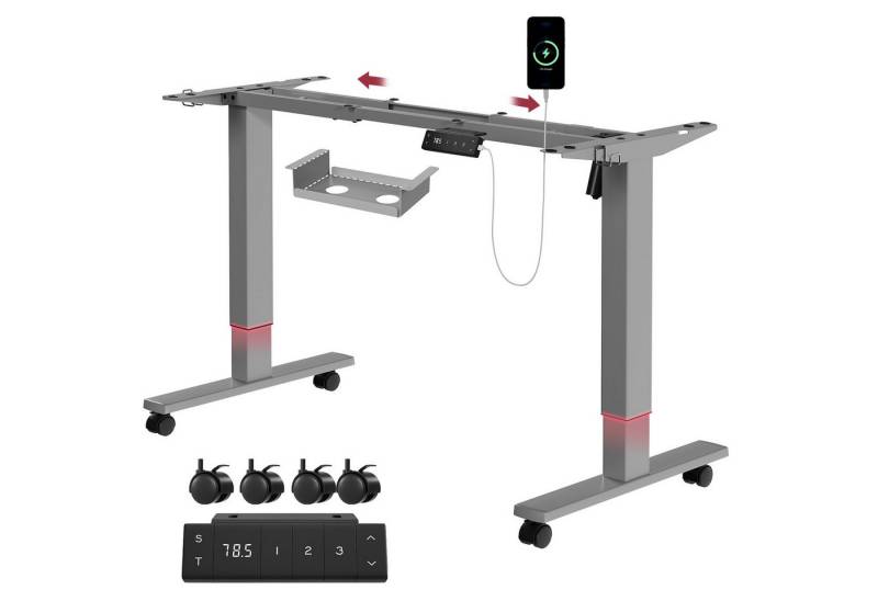 HOMALL Schreibtisch Elektrisch höhenverstellbares Tischgestell mit Wecker Alarmfunktion HOMALL Schreibtisch Elektrisch höhenverstellbares Tischgestell mit Wecker Alarmfunktion von HOMALL