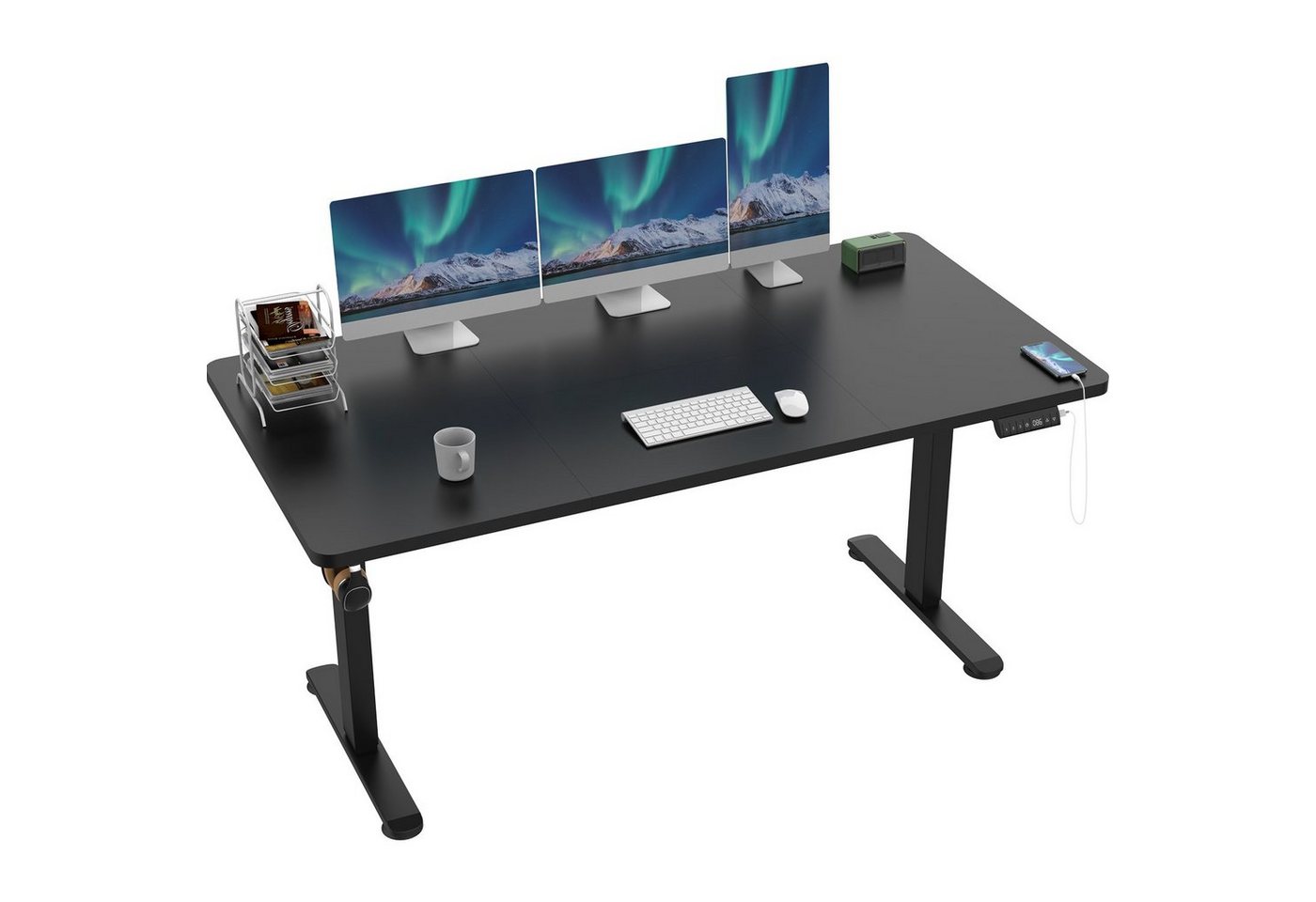 HOMALL Schreibtisch Höhenverstellbarer Elektrisch Schreibtisch mit Memory Funktion von HOMALL
