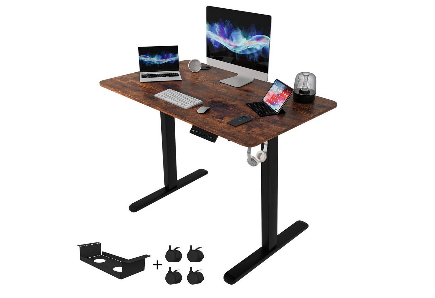 HOMALL Schreibtisch Höhenverstellbarer Schreibtisch elektrisch Eine komplette Tischplatte von HOMALL