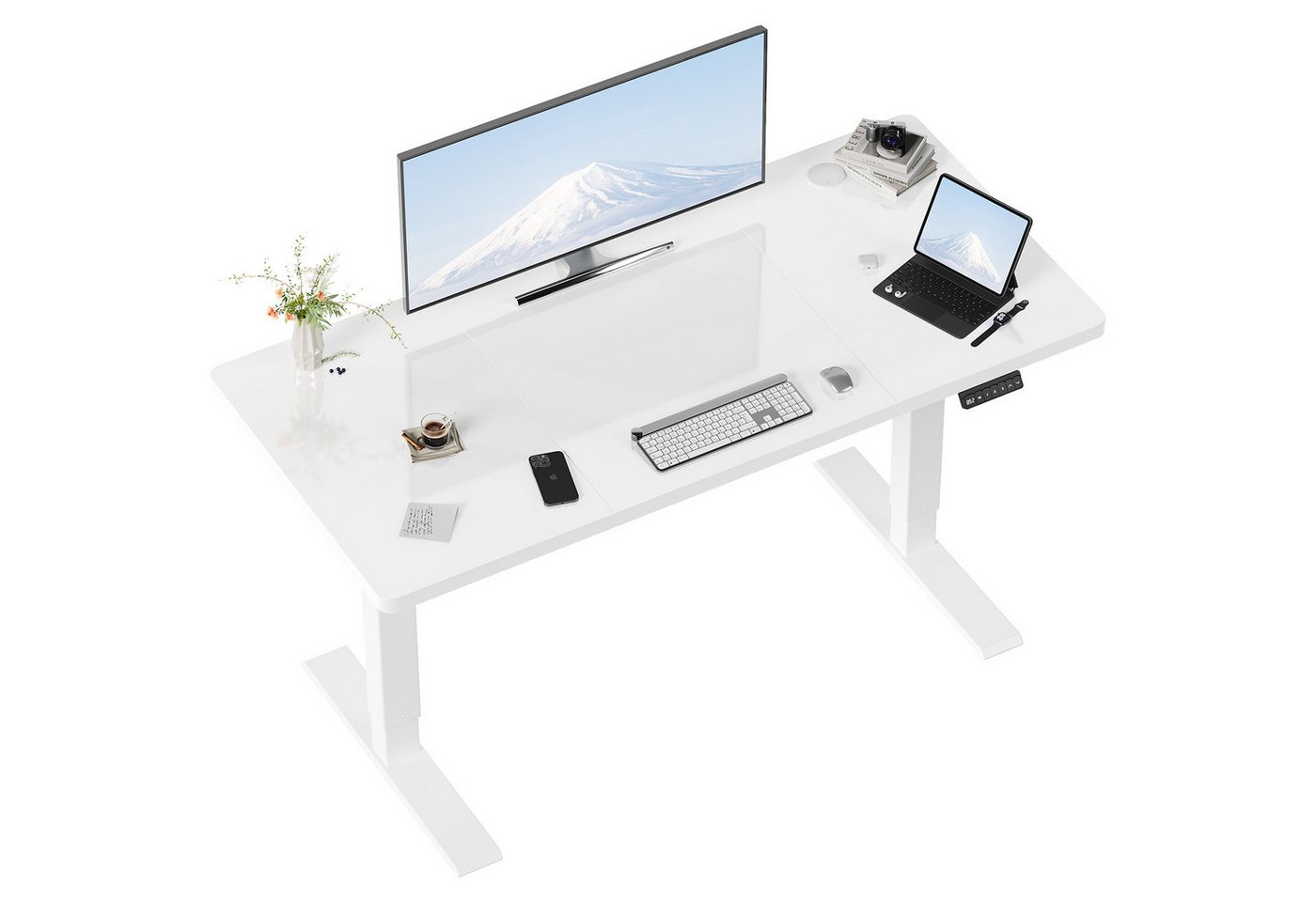 HOMALL Schreibtisch Höhenverstellbarer elektrischer Hubtisch mit Memory-Funktion (110 cm x 60 cm x 71-119 cm, besteht aus drei Tischplatten mit USB-Ladeanschlüssen, höhenverstellbar, speichert 3 Standard-Höheneinstellungen, geräuscharmer Betrieb) HOMALL Schreibtisch Höhenverstellbarer elektrischer Hubtisch mit Memory-Funktion (110 cm x 60 cm x 71-119 cm, besteht aus drei Tischplatten mit USB-Ladeanschlüssen, höhenverstellbar, speichert 3 Standard-Höheneinstellungen, geräuscharmer Betrieb) von HOMALL
