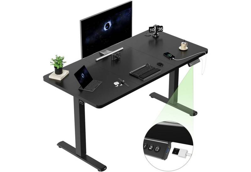 HOMALL Schreibtisch Höhenverstellbarer mit USB-Ladefunktion und Wecker-Erinnerung (2 Höheneinstellungen 5 Farben und 6 Größen für eine Vielzahl von Arbeits- und Lernumgebungen) von HOMALL