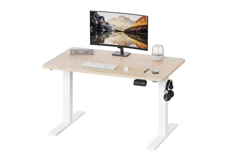 HOMALL Schreibtisch Höhenverstellbar elektrischer Memory-Funktion 100/120/140/160/180cm (Zweistufige Höhenverstellung Ergonomischer Kopfhörerhaken und Kabelhalterung) von HOMALL