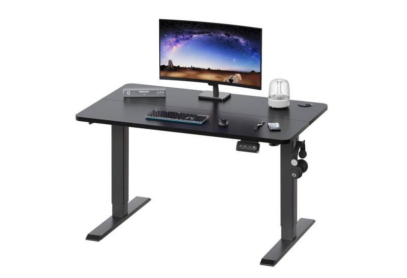 HOMALL Schreibtisch Höhenverstellbar elektrischer Memory-Funktion 100/120/140/160/180cm (Zweistufige Höhenverstellung Ergonomischer Kopfhörerhaken und Kabelhalterung) von HOMALL