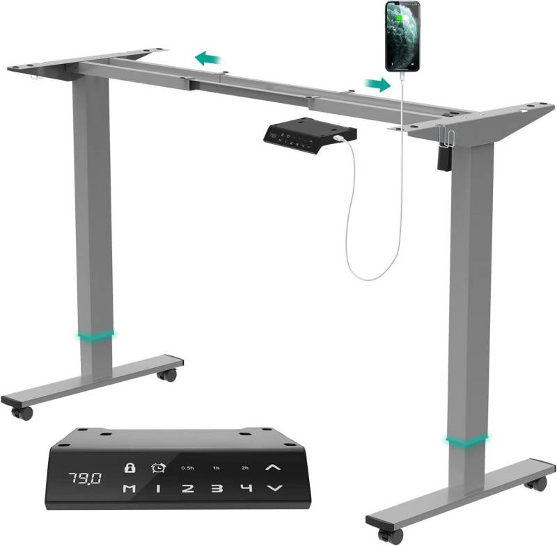 HOMALL Tischgestell Höhenverstellbarer Schreibtisch Elektrisch Tisch 2 Motoren von HOMALL