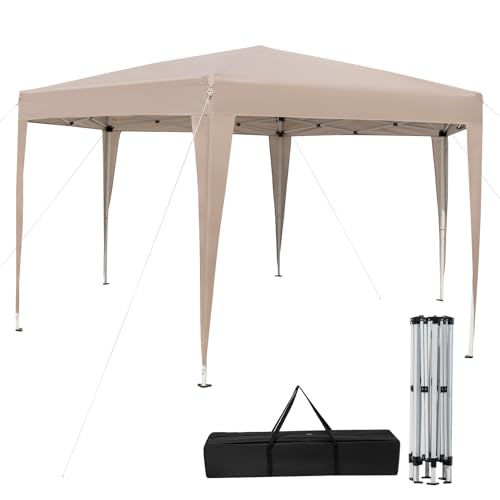 HOMASIS 4 x 3 m Pavillon, faltbar, wasserdicht, mit 5 Wänden, Pop-up-Pavillon für den Außenbereich, höhenverstellbar, 3 Ebenen, Markise für Camping, Strand, Heringe und Seile, Tragetasche HOMASIS 4 x 3 m Pavillon, faltbar, wasserdicht, mit 5 Wänden, Pop-up-Pavillon für den Außenbereich, höhenverstellbar, 3 Ebenen, Markise für Camping, Strand, Heringe und Seile, Tragetasche von HOMASIS