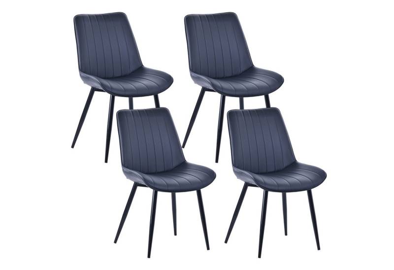 HOMAVO Esszimmerstuhl YZ1 STUHL-SET 4 Stück in Lederlook oder Samt von HOMAVO