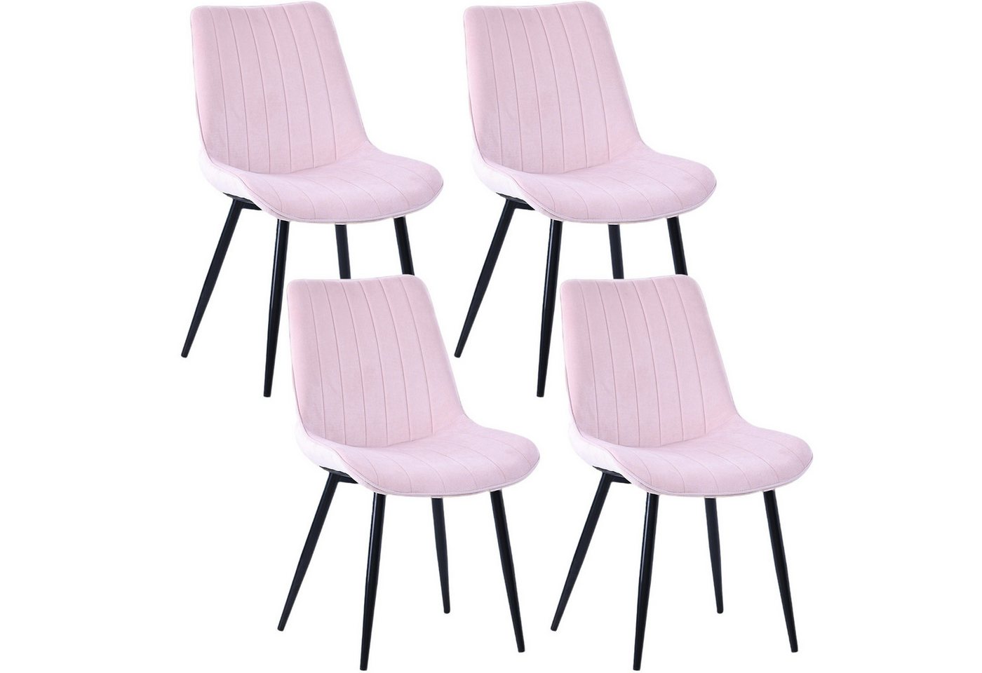 HOMAVO Esszimmerstuhl YZ1 STUHL-SET 4 Stück in Lederlook oder Samt HOMAVO Esszimmerstuhl YZ1 STUHL-SET 4 Stück in Lederlook oder Samt von HOMAVO