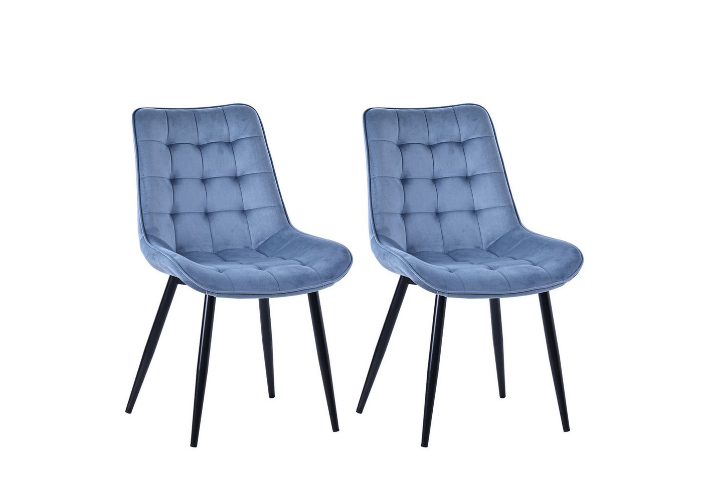 HOMAVO Esszimmerstuhl YZ2 STUHL-SET 2 Stück in Samt oder Webstoff (2Set) von HOMAVO