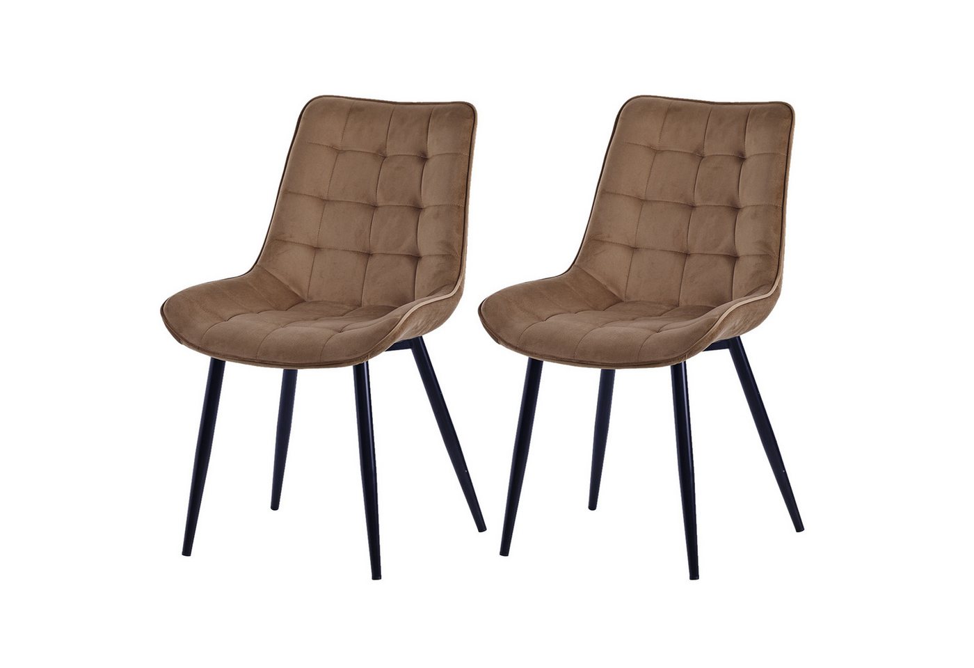 HOMAVO Esszimmerstuhl YZ2 STUHL-SET 2 Stück in Samt oder Webstoff (2Set) von HOMAVO