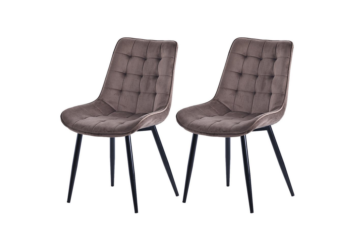 HOMAVO Esszimmerstuhl YZ2 STUHL-SET 2 Stück in Samt oder Webstoff (2Set) von HOMAVO