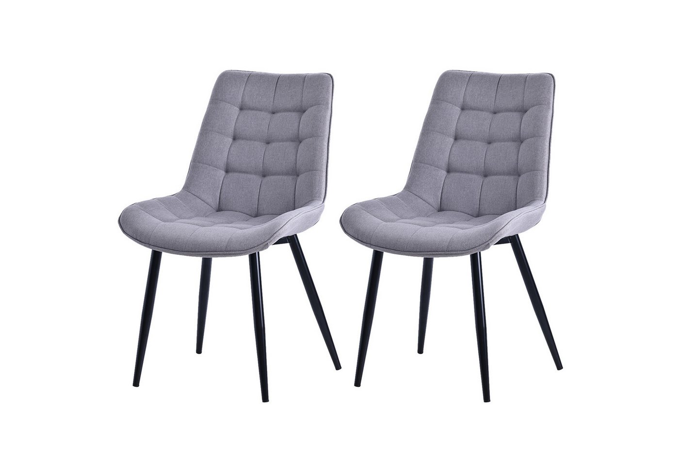 HOMAVO Esszimmerstuhl YZ2 STUHL-SET 2 Stück in Samt oder Webstoff (2Set) von HOMAVO