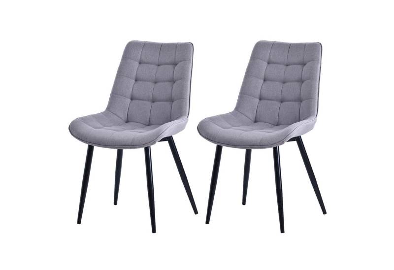 HOMAVO Esszimmerstuhl YZ2 STUHL-SET 2 Stück in Samt oder Webstoff (2Set) von HOMAVO
