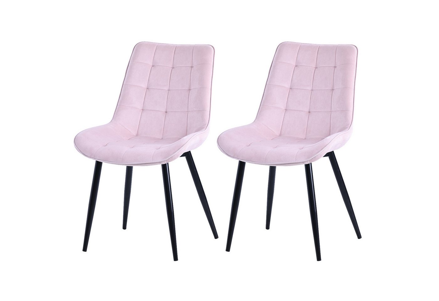 HOMAVO Esszimmerstuhl YZ2 STUHL-SET 2 Stück in Samt oder Webstoff (2Set) von HOMAVO