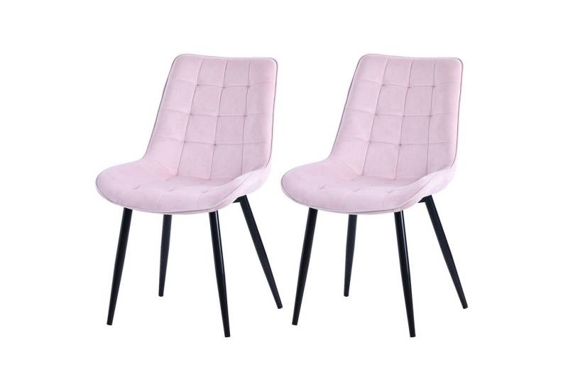 HOMAVO Esszimmerstuhl YZ2 STUHL-SET 2 Stück in Samt oder Webstoff (2Set) von HOMAVO