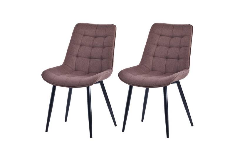 HOMAVO Esszimmerstuhl YZ2 STUHL-SET 2 Stück in Samt oder Webstoff (2Set) von HOMAVO