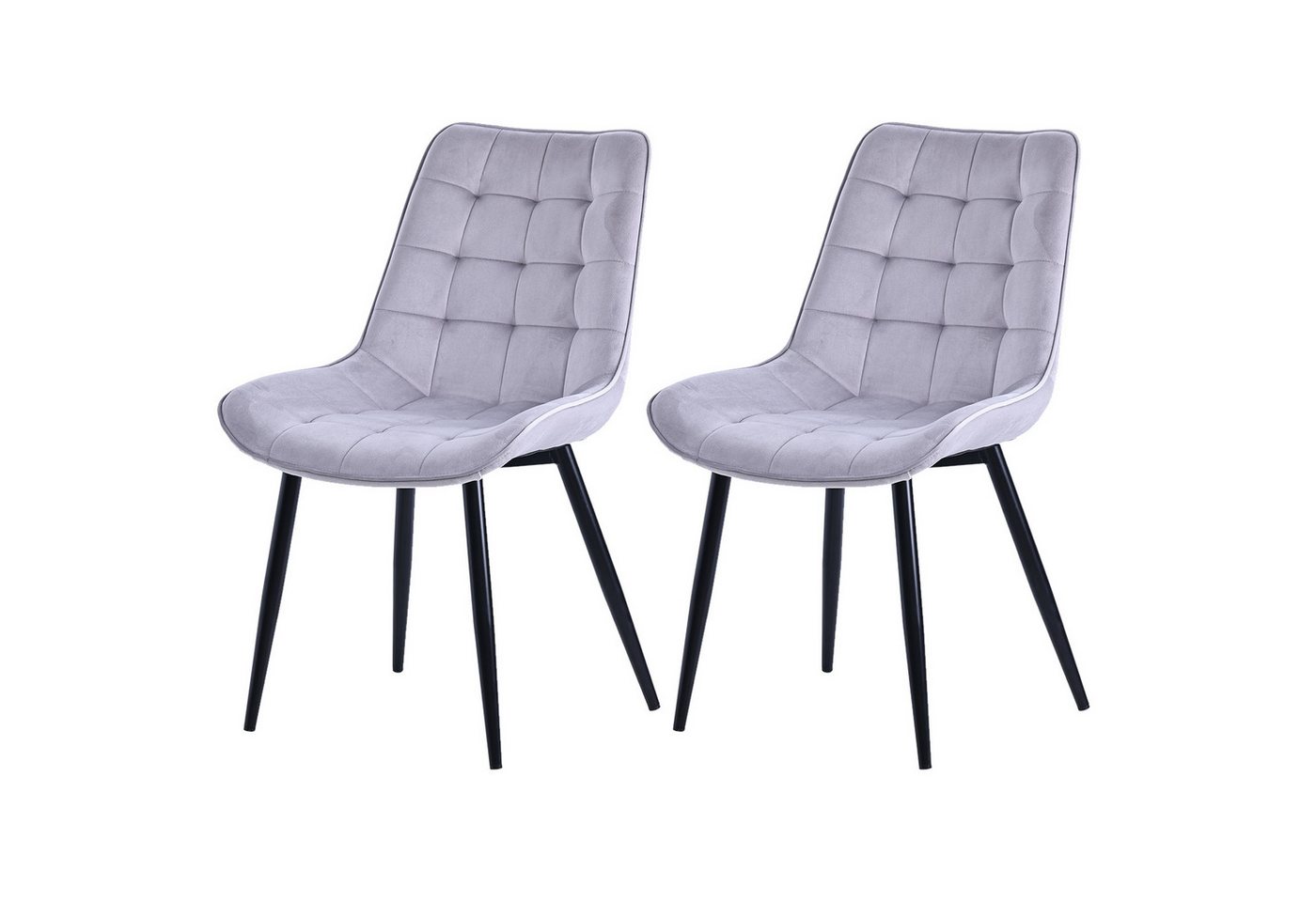 HOMAVO Esszimmerstuhl YZ2 STUHL-SET 2 Stück in Samt oder Webstoff (2Set) von HOMAVO