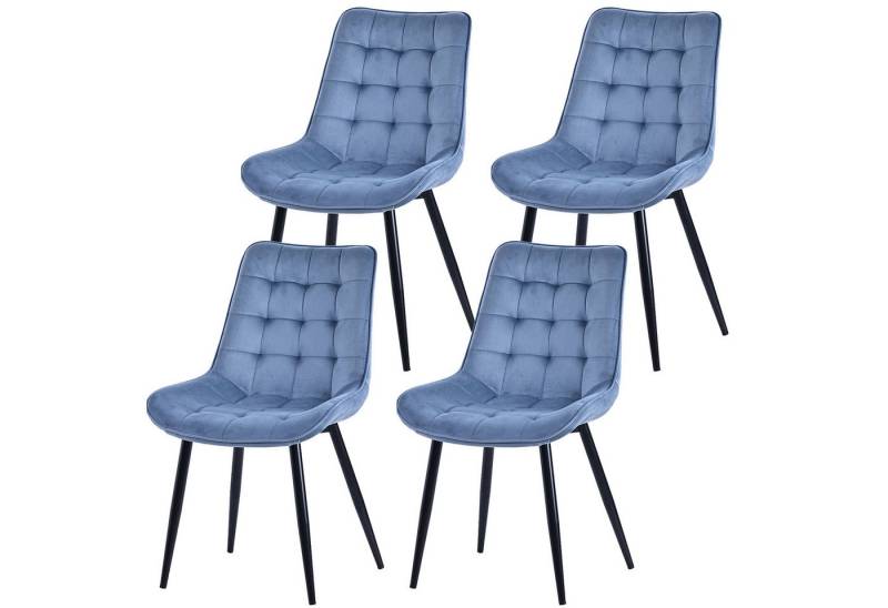 HOMAVO Esszimmerstuhl YZ2 STUHL-SET 4 Stück in Samt, gepolstert (4Set) von HOMAVO