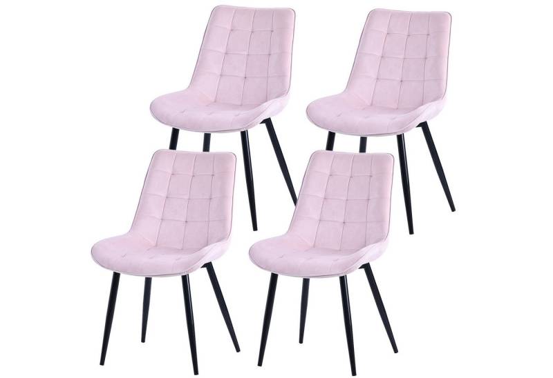 HOMAVO Esszimmerstuhl YZ2 STUHL-SET 4 Stück in Samt, gepolstert (4Set) von HOMAVO