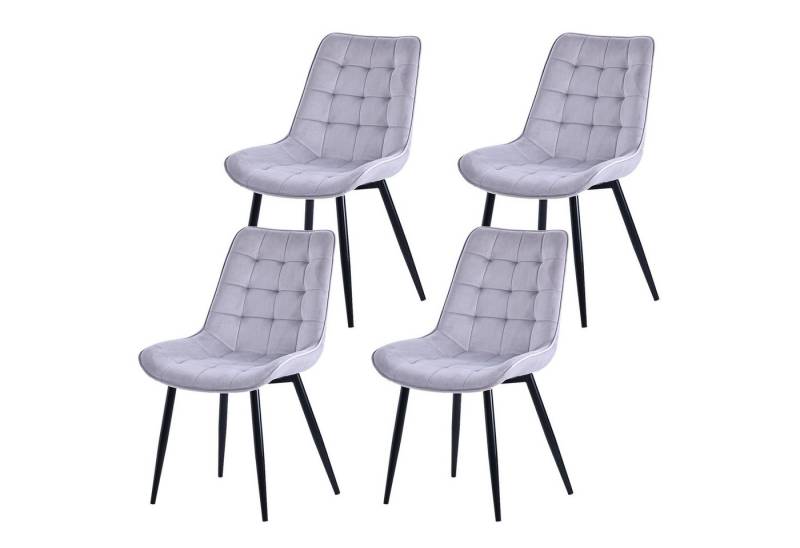 HOMAVO Esszimmerstuhl YZ2 STUHL-SET 4 Stück in Samt, gepolstert (4Set) von HOMAVO
