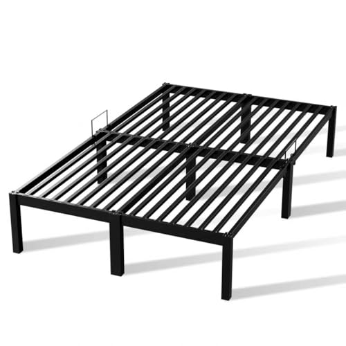 HOMAVO Metallbett 140×200 cm, 30 cm hoch, schraubenlose Montage, großer Stauraum unter dem Bett, Stabiler Lattenrost, geeignet für Verschiedene Matratzen, geräuschlos HOMAVO Metallbett 140×200 cm, 30 cm hoch, schraubenlose Montage, großer Stauraum unter dem Bett, Stabiler Lattenrost, geeignet für Verschiedene Matratzen, geräuschlos von HOMAVO