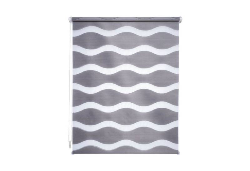 Doppelrollo im Wellendesign, HOMBERA, Lichtschutz, ohne Bohren oder Schrauben, freihängend, Klemmfix, Stilvolles design, Flexibilität in der Lichtregulierung von HOMBERA