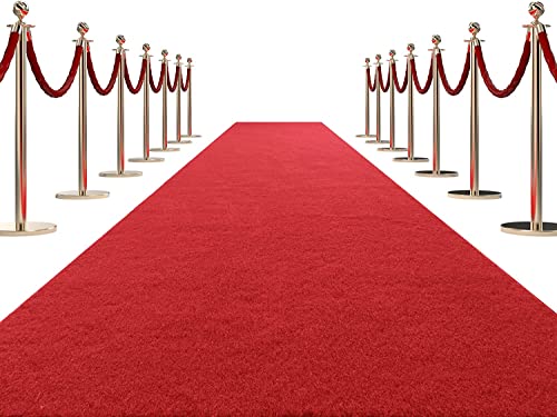 HOMBYS Extra dicker roter Teppichläufer für Veranstaltungen, 6,6 x 4,8 m, rutschfest, roter Gang, Landebahn, Teppich für Partys, Hochzeiten und besondere Anlässe HOMBYS Extra dicker roter Teppichläufer für Veranstaltungen, 6,6 x 4,8 m, rutschfest, roter Gang, Landebahn, Teppich für Partys, Hochzeiten und besondere Anlässe von HOMBYS