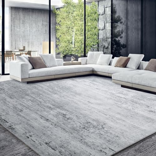 HOMBYS Moderner Teppich für Wohnzimmer, Schlafzimmer, großer Boho-Bodenteppich mit rutschfester Unterseite, für Innenbereich, Büro, Esszimmer, abstrakte Heimdekoration, fusselfrei, maschinenwaschbar von HOMBYS