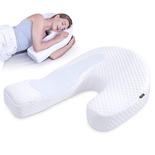 HOMCA Seitenschläferkissen U-förmiges Memory Foam Kopfkissen Ergonomisches Für Bauchschläfer und Seitenschläfer, Abnehmbarer Bezug von HOMCA