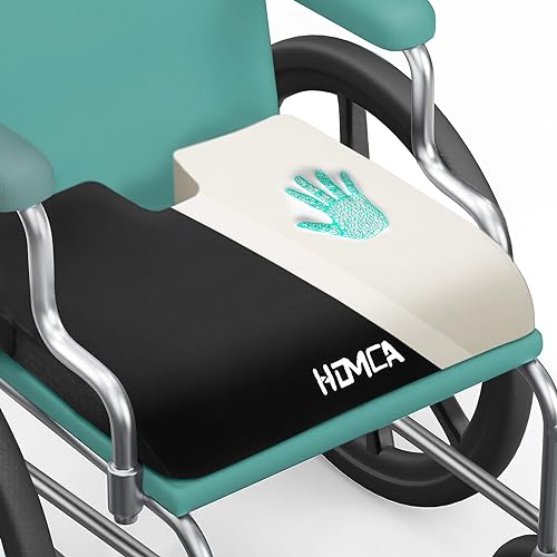 HOMCA Sitzkissen Orthopädisch für Rollstuhl, Ergonomisches Memory Foam Steißbeinkissen für Hämorrhoiden und Sitzkomfort, Auto- und Bürostuhlkissen 40 x 45 x 7,5cm von HOMCA