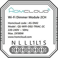 Homcloud - 2-Kanal Intelligentes Wi-Fi Eingebautes Dimmer-Modul AS-DM2 von HOMCLOUD