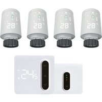 Smart Chronothermostat Kit + 4 Wi-Fi Thermostatventil von HOMCLOUD