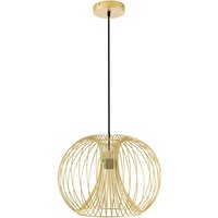 Homcom - Hängeleuchte, golde moderne Deckenlampe, Deckenstrahler, E27, 40W, Küche, Bar, Wohnzimmer, Schlafzimmer, Stahl, Ø37 x 150H cm (ohne Birne) von HOMCOM