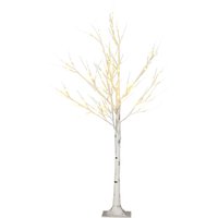 120 cm Kunstbirke mit LED-Beleuchtung für Weihnachten Ostern Warmweiß von HOMCOM