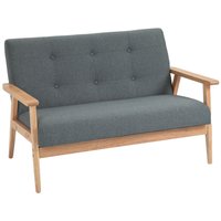 2-Sitzer-Sofa - Grau, ca. 115 x 66,5 x 73 cm von HOMCOM