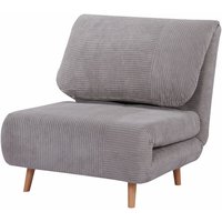 2-in-1 Schlafsofa Schlafsessel Verstellbar Klappmatratze Gästebett im Cord-Optik, für Schlafzimmer, Wohnzimmer Hellgrau 82 x 89 x 83 cm - Homcom 2-in-1 Schlafsofa Schlafsessel Verstellbar Klappmatratze Gästebett im Cord-Optik, für Schlafzimmer, Wohnzimmer Hellgrau 82 x 89 x 83 cm - Homcom von HOMCOM