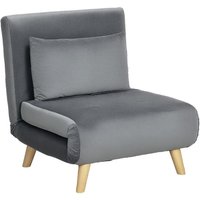 Homcom - 3 in 1 Schlafsessel, Schlafsofa mit Bettfunktion, Lendenkissen, klappbarer Relaxsessel mit Verstellbarer Rückenlehne Liegestuhl in von HOMCOM