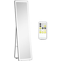 2 in 1 Standspiegel, Ankleidespiegel, Ganzkörperspiegel mit LED, Silber 2 in 1 Standspiegel, Ankleidespiegel, Ganzkörperspiegel mit LED, Silber von HOMCOM