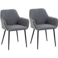2-teiliger Esszimmerstühle Essstühle Dunkelgrau 59,5 x 56,5 x 81 cm 2-teiliger Esszimmerstühle Essstühle Dunkelgrau 59,5 x 56,5 x 81 cm von HOMCOM