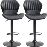 2er-Set Barhocker 360° drehbare höhenverstellbar Barstühle Schwarz 2er-Set Barhocker 360° drehbare höhenverstellbar Barstühle Schwarz von HOMCOM