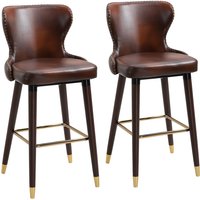 2er-Set Barhocker Barstuhl Bistrohocker Esszimmerstuhl mit Fußstütze PU 2er-Set Barhocker Barstuhl Bistrohocker Esszimmerstuhl mit Fußstütze PU von HOMCOM