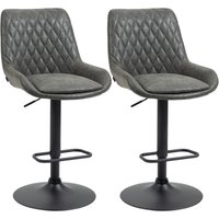 2er-Set Barhocker Barstuhl höhenverstellbar Tresenstuhl mit Fußstütze von HOMCOM