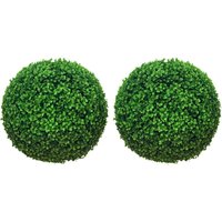 2er-Set Künstliche Buchsbaumkugel groß Ø40 cm, Kunstpflanze UV-beständig, Plastik Künstliche Pflanzen im Topf, Fake Plant wie echt für Wohnzimmer 2er-Set Künstliche Buchsbaumkugel groß Ø40 cm, Kunstpflanze UV-beständig, Plastik Künstliche Pflanzen im Topf, Fake Plant wie echt für Wohnzimmer von HOMCOM