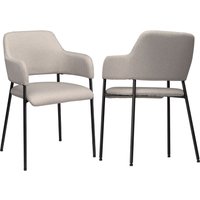 2er Set Esszimmerstühle Küchenstuhl mit Rückenlehne, Leinenoptik Beige 2er Set Esszimmerstühle Küchenstuhl mit Rückenlehne, Leinenoptik Beige von HOMCOM