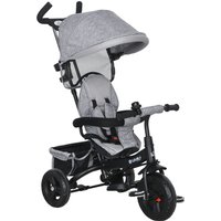 6-in-1 Dreirad mit Schubstange, Kinderdreirad mit abnehmbarem Sonnendach von HOMCOM
