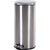 Homcom - 30L Mülleimer Treteimer aus Edelstahl, Abfalleimer mit Inneneimer, Müllbehälter mit Deckel und Fußpedal, für Wohnzimmer, Büro, Ø29,2 x 62,5 von HOMCOM