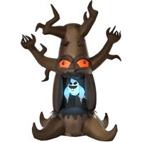 Aufblasbarer Halloween Baum Gespenst mit 3 Lichtern für den Garten Polyester Braun 180 x 140 x 240 cm von HOMCOM