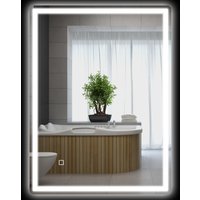 Badspiegel Dimmbar Badezimmerspiegel, Lichtspiegel mit Touchschalter IP44 von HOMCOM
