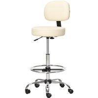 Barhocker Arbeitshocker Höheverstellbarer Drehstuhl mit Lehne PU-Leder 56 x 57 x 104-127 cm von HOMCOM